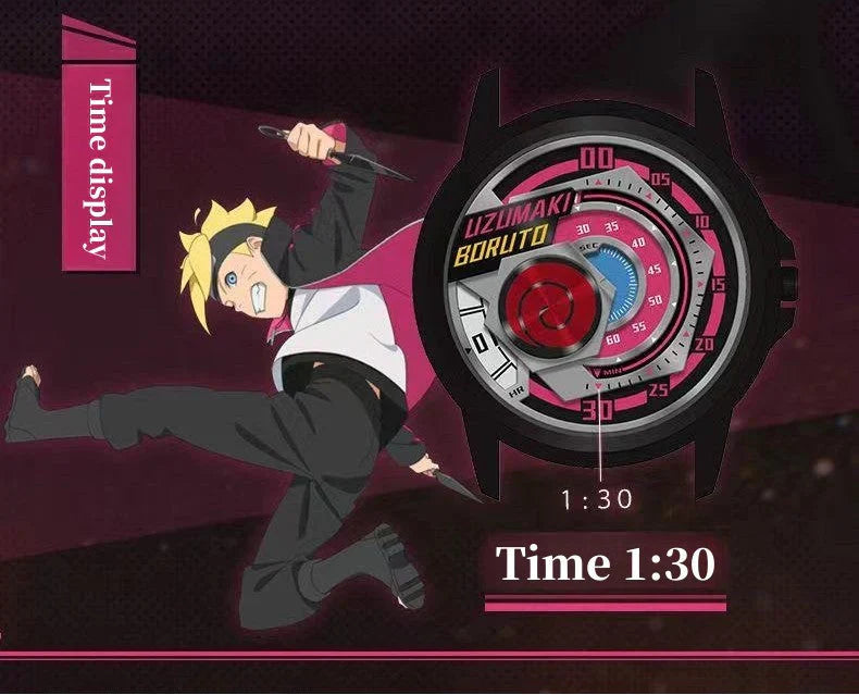 Boruto Naruto Next Generations Anime Wrist Watch, Uzumaki Boruto Sasuke Sarada Sharingan Analog Quartz Watch, Silicone Strap Anime Cosplay Watch, Collectible Gift for Naruto Anime Fans
