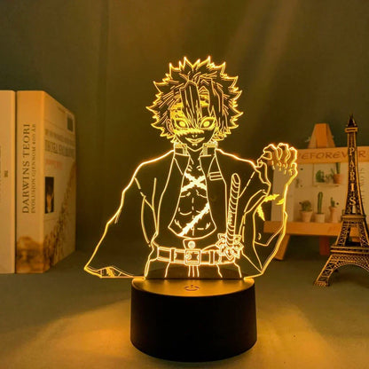 Demon Slayer 3D Illusion LED Night Light, Kimetsu No Yaiba Anime Character Table Lamp, Touch Control 7 Color Changing Acrylic Night Lamp, Bedroom Desktop Decor Birthday Gift for Demon Slayer Fans
