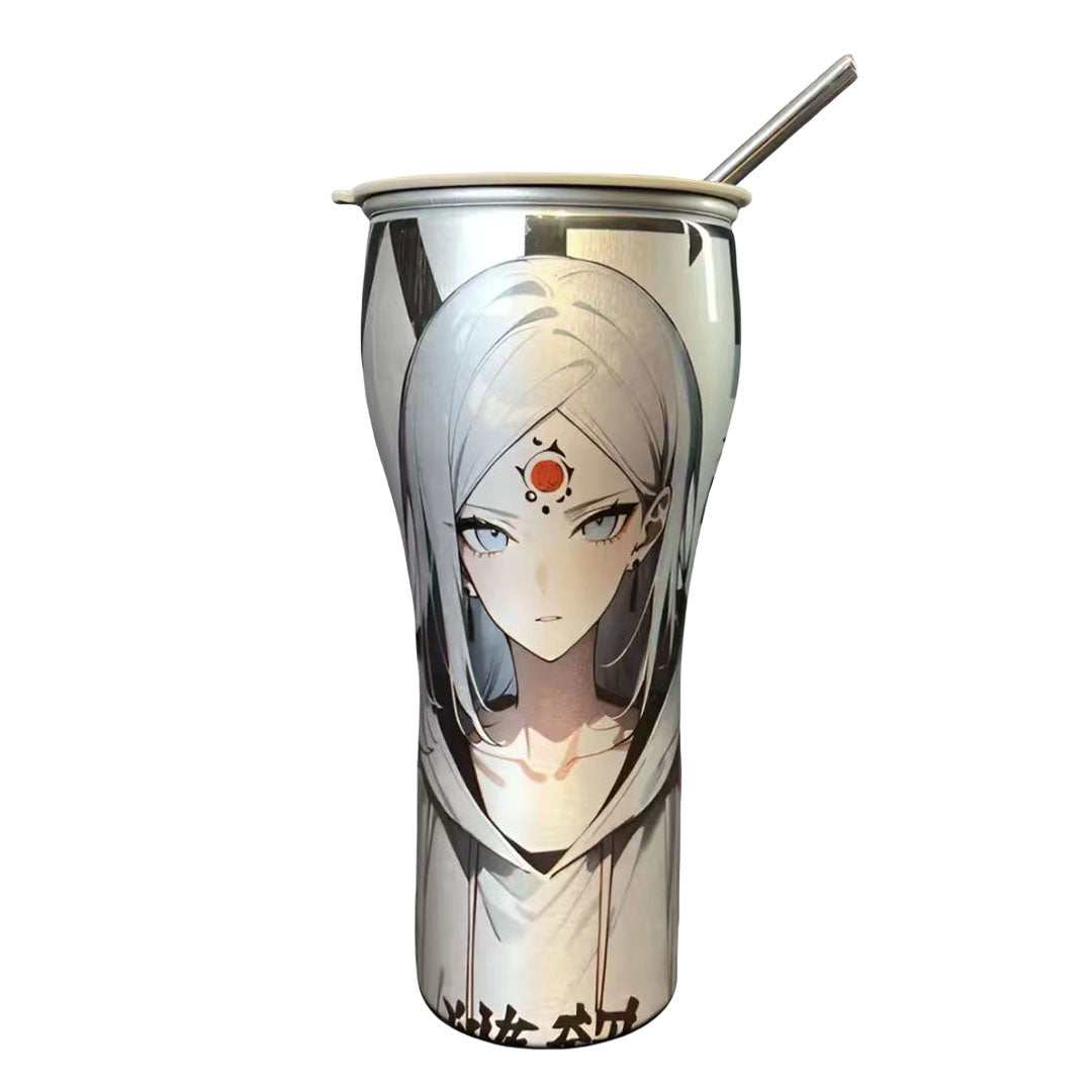 Naruto Anime 30oz Tumbler with Lid and Straw, Stainless Steel Insulated Travel Cup, Naruto Sasuke Kakashi Itachi Character Printed Coffee Mug, Naruto Merch Water Bottle Gift for Anime Fans