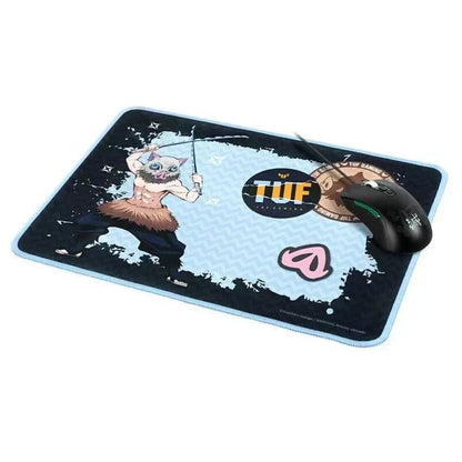 Demon Slayer Anime Mouse Pad, Nezuko & Inosuke Gaming Mousepad, Non-Slip Rubber Base Waterproof Desk Mat, Smooth Surface Mouse Mat for Laptop Computer Office Game, Demon Slayer Fan Merch Gift