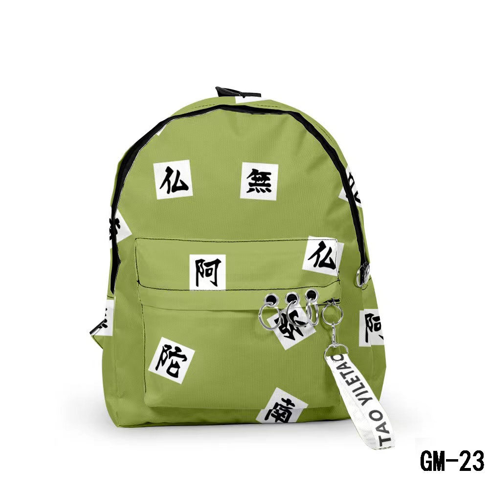 Demon Slayer Anime Backpack, Multi Styles Tanjiro Nezuko Zenitsu Rengoku Printed School Backpack, Lightweight Casual Daypack, Demon Slayer Merch Bookbag Gift for Teens Anime Fans