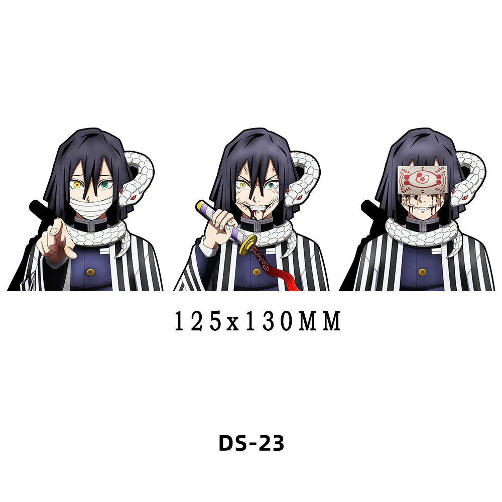 Demon Slayer 3D Lenticular Motion Stickers, Anime Changing Flip Stickers, Nezuko Tanjiro Zenitsu Giyuu Mitsuri Shinobu Waterproof Decals, Holographic Shift Stickers for Laptop Water Bottle Car, Anime Fan Collectible Sticker