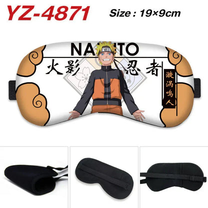Naruto Anime Sleep Eye Mask, Uchiha Sasuke Itachi Madara Sakura Printed Blindfold, Soft Comfort Light Blocking Eye Cover for Travel Nap, Multiple Styles, Anime Fan Gift