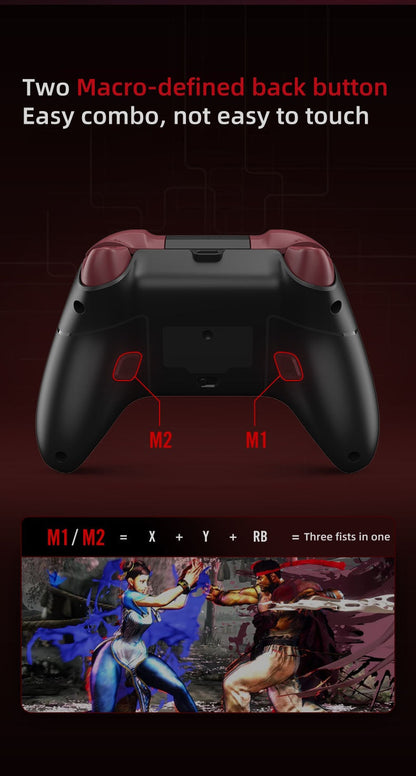 Naruto Akatsuki Cloud Wireless Game Controller, Anime Bluetooth Gamepad, No Drift Hall Joystick Gaming Controller, Custom Programmable Buttons Game Controller, Naruto Akatsuki Merch Gift for Anime & Game Fans
