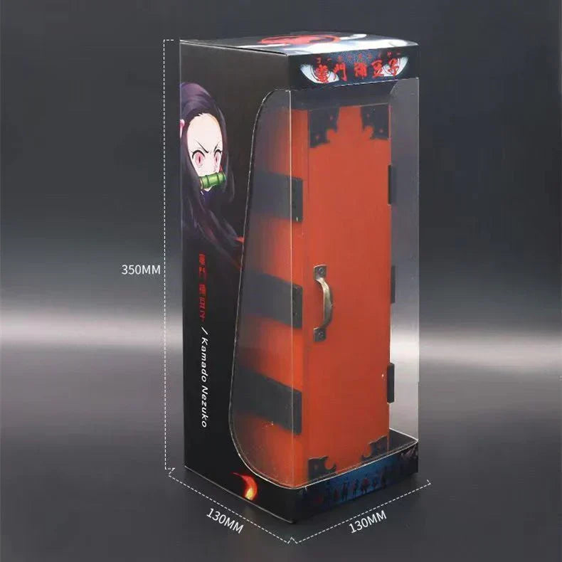 Demon Slayer Nezuko Wooden Box Backpack, Kimetsu No Yaiba Anime Cosplay Nezuko Box Bag, Unique Wooden Crate Shape Shoulder Bag, Anime Fan Collectible Cosplay Prop Gift