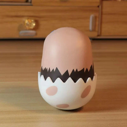 Demon Slayer Eggshell Tumbler Figure, Q Version Tanjiro Nezuko Zenitsu Inosuke Roly-poly Toy, Anime Character Mini Figurine with Nest Base, Desktop Decor Collectible Statue, Demon Slayer Fan Gift