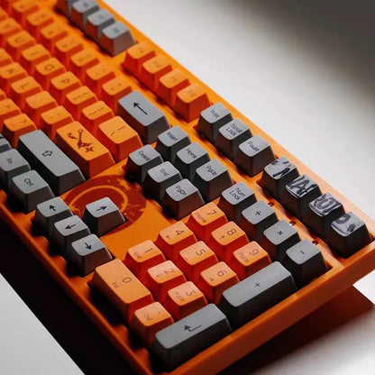 Naruto Anime Mechanical Keyboard and Mouse Combo, Uzumaki Naruto Uchiha Sasuke Themed Wired Gaming Keyboard Mouse Set, 108 Keys Full Size Keyboard, Anime Gaming Desktop Accessories, Gift for Naruto Fans Gamers