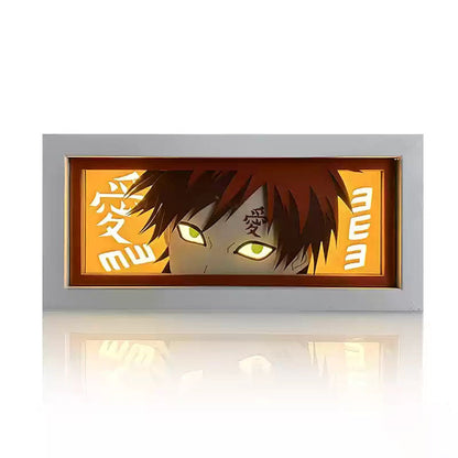 Naruto Anime Paper Cut Light Box, 3D Paper Carving LED Frame Lamp, Sharingan Character Night Light, Desktop Wall Art Decor, Collectible Anime Gift for Naruto Fans