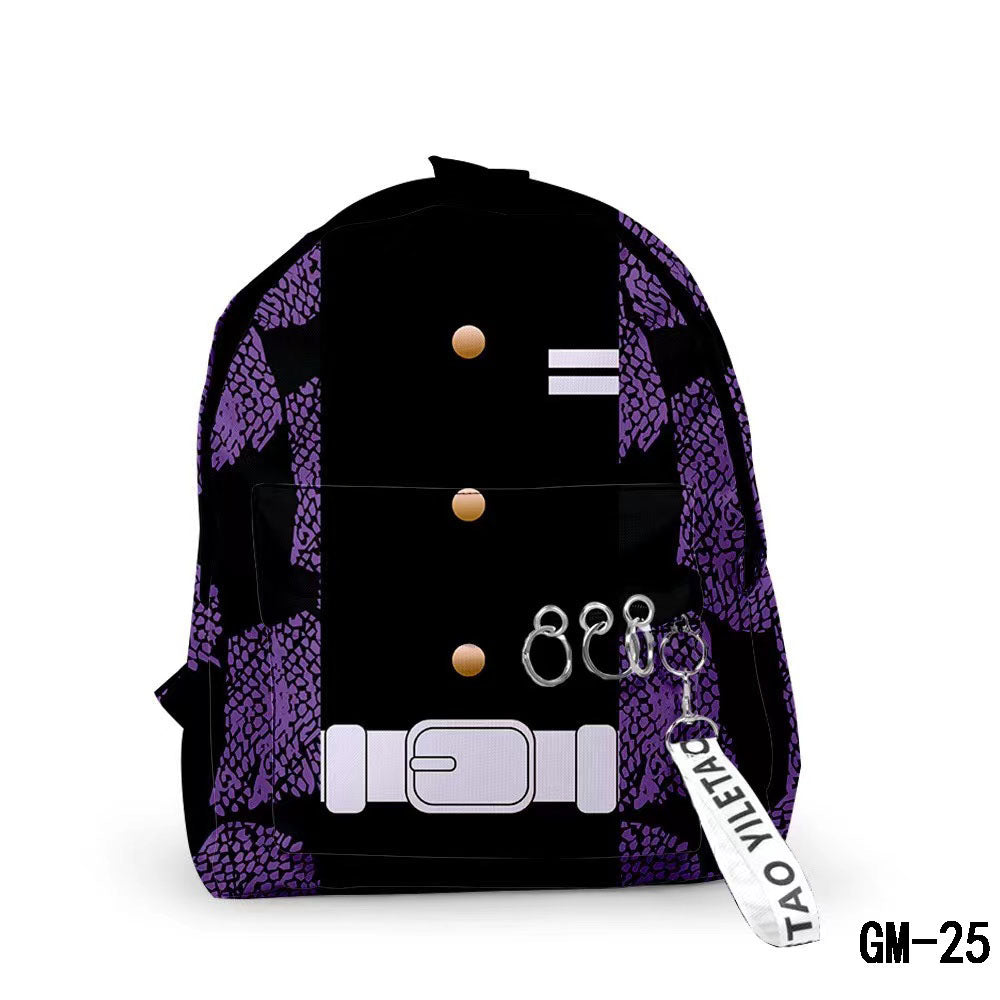Demon Slayer Anime Backpack, Multi Styles Tanjiro Nezuko Zenitsu Rengoku Printed School Backpack, Lightweight Casual Daypack, Demon Slayer Merch Bookbag Gift for Teens Anime Fans