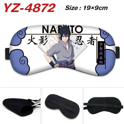 Naruto Anime Sleep Eye Mask, Uchiha Sasuke Itachi Madara Sakura Printed Blindfold, Soft Comfort Light Blocking Eye Cover for Travel Nap, Multiple Styles, Anime Fan Gift
