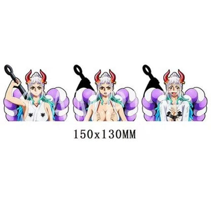 One Piece 3D Motion Stickers, Lenticular Anime Character Decals, Luffy Zoro Nami Changing Image Sticker, Waterproof Peekers Sticker for Car Laptop Water Bottle, One Piece Fans Collectible Decor