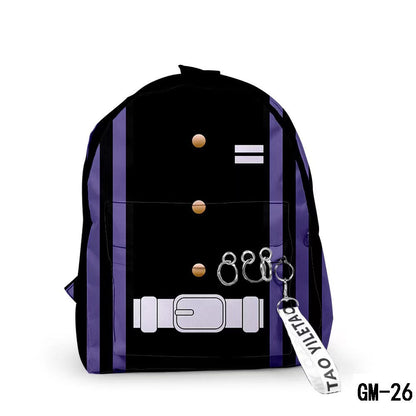 Demon Slayer Anime Backpack, Multi Styles Tanjiro Nezuko Zenitsu Rengoku Printed School Backpack, Lightweight Casual Daypack, Demon Slayer Merch Bookbag Gift for Teens Anime Fans