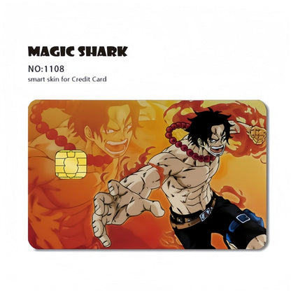 One Piece Anime Credit Card Skin Stickers, Luffy Zoro Nami Wanted Poster Card Decal, Removable Bank Card Cover Sticker, Anime Card Skin, Gift for One Piece Fans