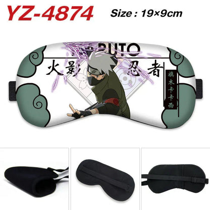 Naruto Anime Sleep Eye Mask, Uchiha Sasuke Itachi Madara Sakura Printed Blindfold, Soft Comfort Light Blocking Eye Cover for Travel Nap, Multiple Styles, Anime Fan Gift