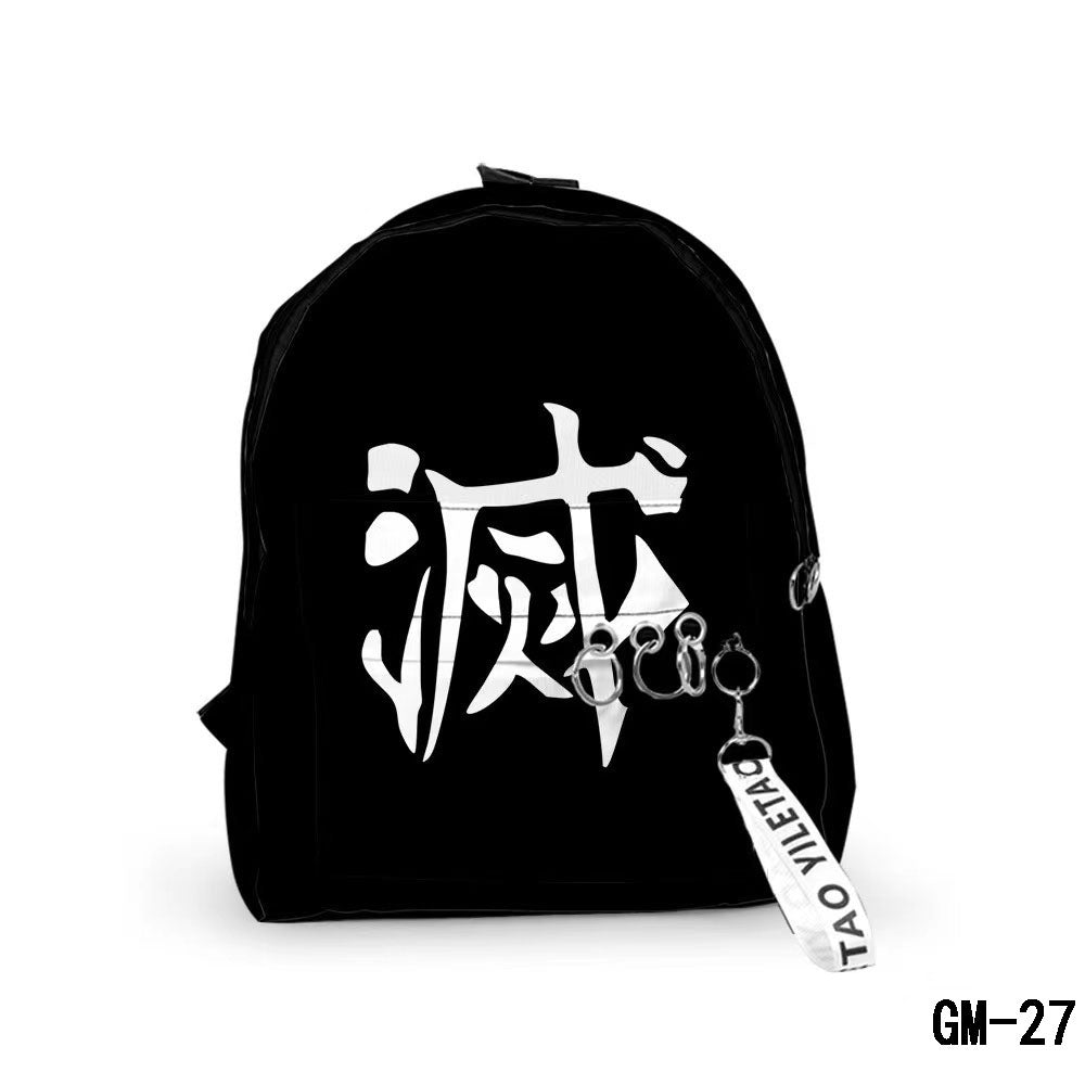 Demon Slayer Anime Backpack, Multi Styles Tanjiro Nezuko Zenitsu Rengoku Printed School Backpack, Lightweight Casual Daypack, Demon Slayer Merch Bookbag Gift for Teens Anime Fans
