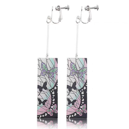 Demon Slayer Anime Earrings, Tanjiro Hanafuda Drop Dangle Earrings, Multiple Styles Acrylic Cosplay Earrings, Demon Slayer Kimetsu No Yaiba Jewelry, Anime Cosplay Accessories Gift for Demon Slayer Fans