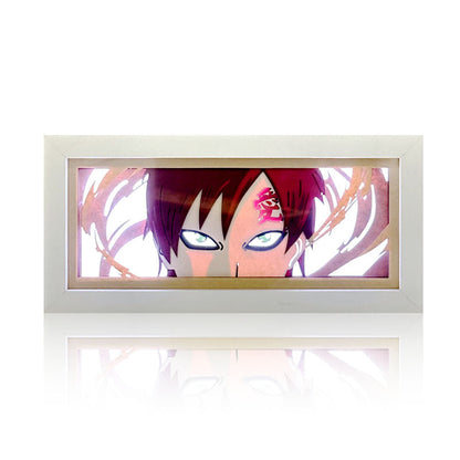 Naruto Anime Paper Cut Light Box, 3D Paper Carving LED Frame Lamp, Sharingan Character Night Light, Desktop Wall Art Decor, Collectible Anime Gift for Naruto Fans