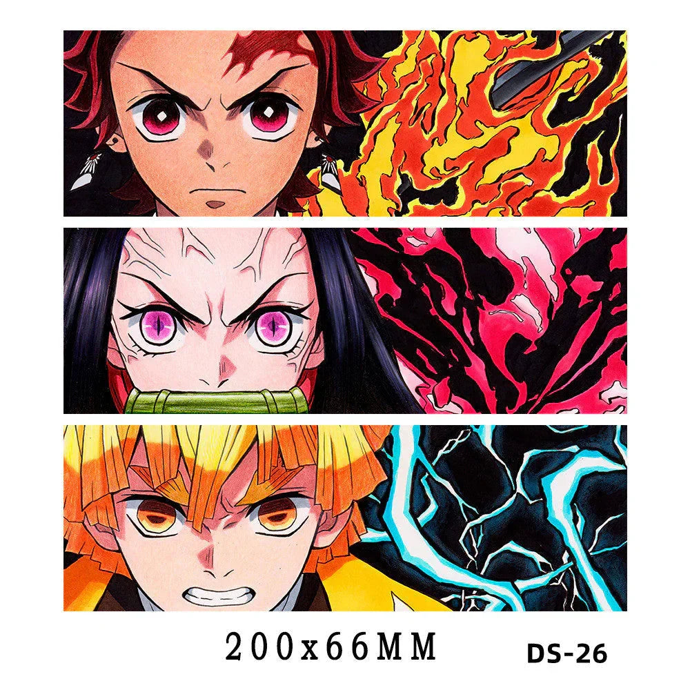 Demon Slayer 3D Lenticular Motion Stickers, Anime Changing Flip Stickers, Nezuko Tanjiro Zenitsu Giyuu Mitsuri Shinobu Waterproof Decals, Holographic Shift Stickers for Laptop Water Bottle Car, Anime Fan Collectible Sticker