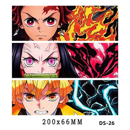 Demon Slayer 3D Lenticular Motion Stickers, Anime Changing Flip Stickers, Nezuko Tanjiro Zenitsu Giyuu Mitsuri Shinobu Waterproof Decals, Holographic Shift Stickers for Laptop Water Bottle Car, Anime Fan Collectible Sticker