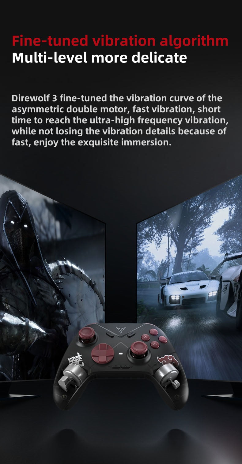 Naruto Akatsuki Cloud Wireless Game Controller, Anime Bluetooth Gamepad, No Drift Hall Joystick Gaming Controller, Custom Programmable Buttons Game Controller, Naruto Akatsuki Merch Gift for Anime & Game Fans