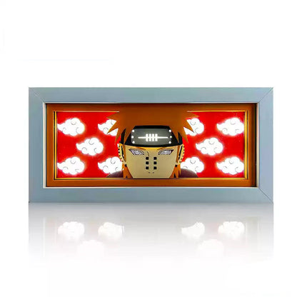Naruto Anime Paper Cut Light Box, 3D Paper Carving LED Frame Lamp, Sharingan Character Night Light, Desktop Wall Art Decor, Collectible Anime Gift for Naruto Fans