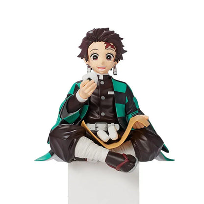 Demon Slayer Noodle Stopper Sitting Figure, Anime PVC Statue Figurine, Tanjiro Nezuko Zenitsu Inosuke Giyuu Shinobu Mitsuri Hashira Collectible Model, Desktop Ornament Anime Fan Gift