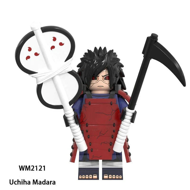 Naruto Anime Building Blocks Minifigures, Sasuke Kakashi Madara Minato Rock Lee Might Guy Zetsu Action Figures, Custom Anime Brick Toys, Collectible Gift for Kids & Naruto Fans