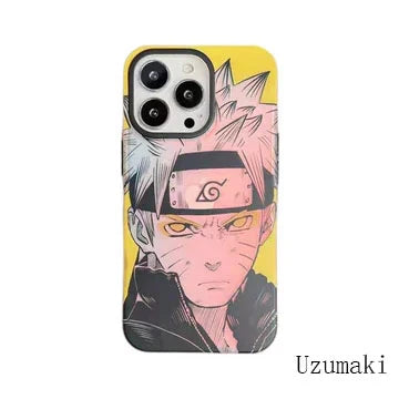 Naruto Anime Phone Case, Manga Sketch Style Protective Case for iPhone, Naruto Uzumaki Kakashi Pain Printed Soft TPU Phone Cover, Shockproof Slim Anime Phone Shell, Naruto Anime Fan Gift for iPhone