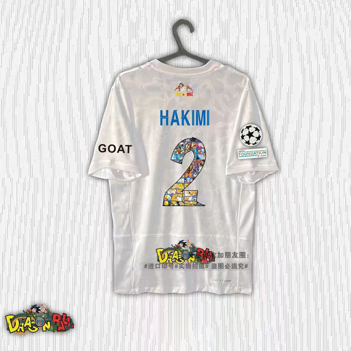 Dragon Ball Collage Print Soccer Jersey Neymar Ramos Mbappe Football Shirt