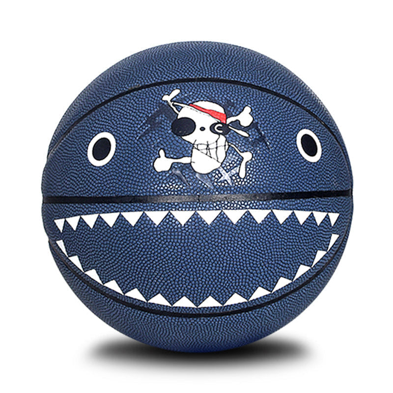One Piece Laboon Anime Basketball, Official Themed Basketball with Straw Hat Pirates Skull Logo, Wear-resistant Rubber Basketball for Indoor Outdoor Game, Collectible Basketball Gift Box, Anime Sports Gift for One Piece Fans