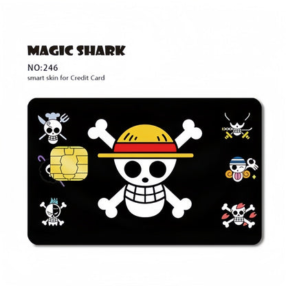 One Piece Anime Credit Card Skin Stickers, Luffy Zoro Nami Wanted Poster Card Decal, Removable Bank Card Cover Sticker, Anime Card Skin, Gift for One Piece Fans