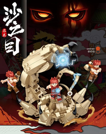 Naruto Gaara Sand Scorpion Building Blocks Set, Shukaku Sand Demon Model with Gaara Minifigures, Collectible Anime Bricks Toy, Creative Desktop Decoration Gift for Naruto Fans