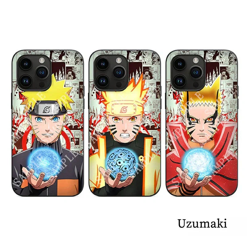 Anime Phone Case, Naruto Luffy Tanjiro Character Print Protective Phone Cover, Shockproof Soft TPU Case, Manga Comic Design Cell Phone Case, Anime Merch Gift for Teens Men Women