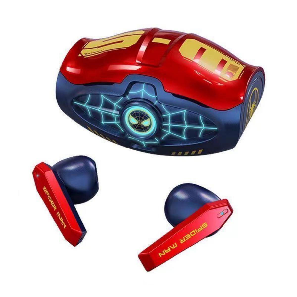 Marvel Avengers Spider‑Man Iron Man TWS True Wireless Gaming Earbuds, Bluetooth 5.3 Headphones 30ms Ultra Low Latency 13mm Driver Type‑C Charging for Game Music