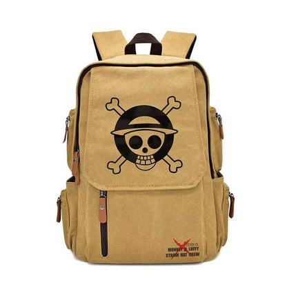 One Piece Luffy Gear 5 Anime Backpack for Boys Girls, Large Capacity School Laptop Backpack, One Piece Wanted Poster Print Travel Daypack, Anime One Piece Merch Bookbag Gift for One Piece Fans