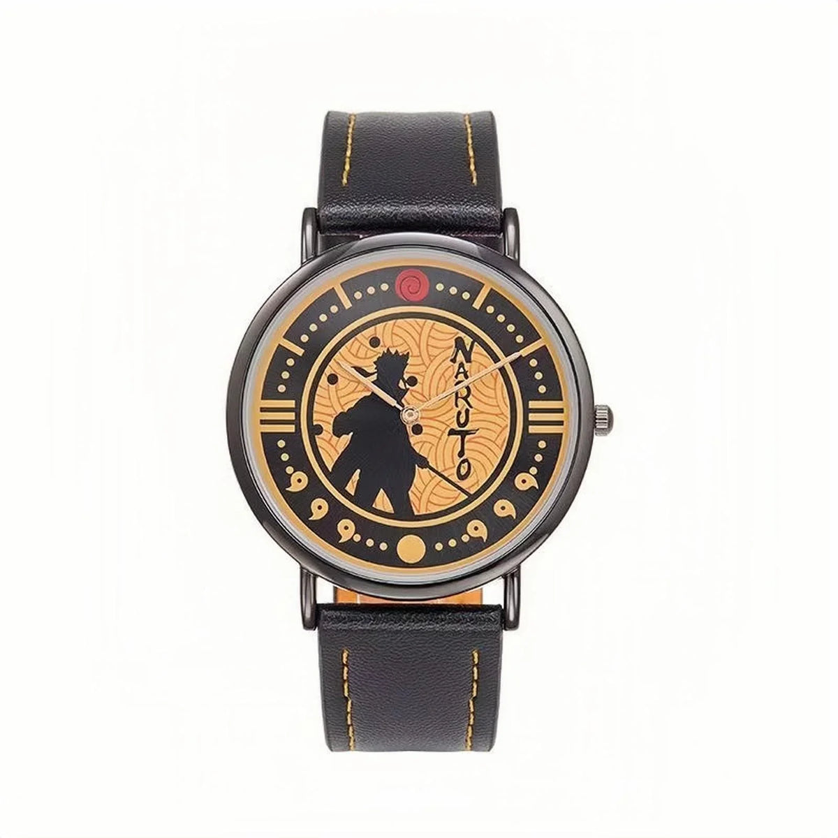 Naruto Anime Character Quartz Watch, Uchiha Sasuke Itachi Kakashi Naruto Wrist Watch, Vintage PU Leather Strap Analog Watch, Anime Cosplay Accessory Collectible Gift for Naruto Fans