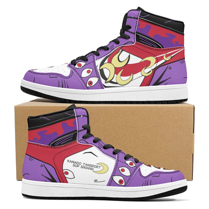 Demon Slayer Kokushibo Anime High Top Sneakers, Upper Moon One Kokushibo Printed Casual Shoes, Anime Cosplay Streetwear Footwear, Demon Slayer Merch Sneakers Gift for Anime Fans