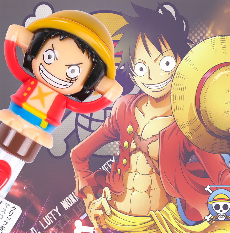One Piece Anime Gel Pen, 3D Character Figure Topper Ballpoint Pen, Luffy Chopper Ace Law Collectible Writing Pen, Smooth Ink School Stationery, Birthday Gift for One Piece Fans Students