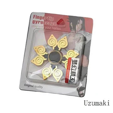 Naruto Anime Metal Fidget Spinner, Gaara Cosplay Alloy Hand Spinner, Portable Stress Relief Fidget Toy, Cool Rotating Desk Decoration, Anime Collectible Toy Gift for Kids Adults Naruto Fans