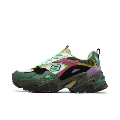 One Piece Roronoa Zoro Anime Sneakers for Men Women, Green Multicolor Patchwork Chunky Platform Casual Shoes, Lace Up Anime Cosplay Street Walking Shoes, Breathable Anime Themed Footwear, Collectible Gift for One Piece Zoro Fans