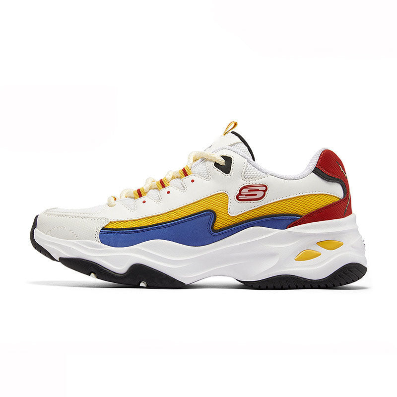 One Piece Monkey D. Luffy Anime Sneakers for Men Women, White Multicolor Color Block Chunky Platform Casual Shoes, Lace Up Anime Cosplay Street Walking Shoes, Breathable Anime Themed Footwear, Collectible Gift for One Piece Luffy Fans