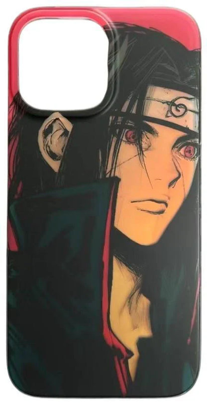 Naruto Anime Phone Case, Uchiha Itachi Uchiha Sasuke Print Protective Phone Cover, Shockproof Slim Soft TPU Case, Anime Character Phone Shell for iPhone, Anime Fan Gift