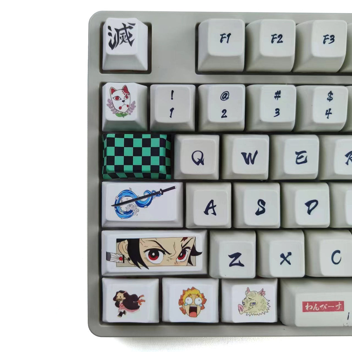 Demon Slayer Custom Keycaps Set - Anime Artisan Keycaps for Mechanical Keyboard