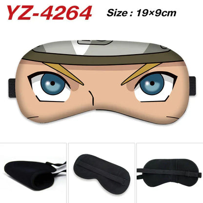 Naruto Anime Sleep Eye Mask, Uchiha Sasuke Itachi Madara Sakura Printed Blindfold, Soft Comfort Light Blocking Eye Cover for Travel Nap, Multiple Styles, Anime Fan Gift