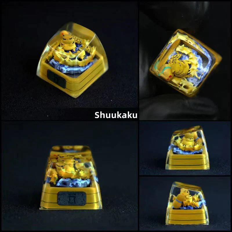 Anime Handmade Resin Artisan Keycap, Custom 3D SA Profile Key Cap for Mechanical Keyboard, Naruto Dragonball Themed DIY Keycap, Gaming Keyboard Decor Gift