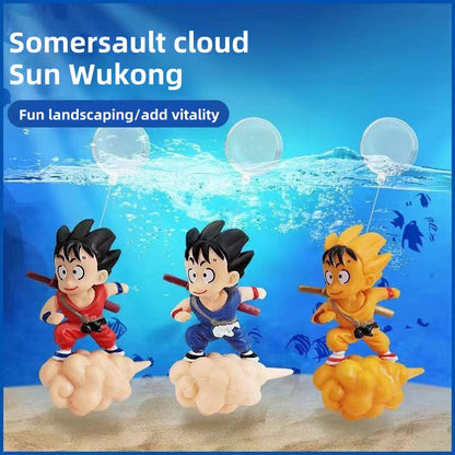 Dragon Ball Floating Kid Goku Aquarium Figure Fish Tank Decor