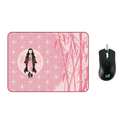 Demon Slayer Anime Mouse Pad, Nezuko & Inosuke Gaming Mousepad, Non-Slip Rubber Base Waterproof Desk Mat, Smooth Surface Mouse Mat for Laptop Computer Office Game, Demon Slayer Fan Merch Gift
