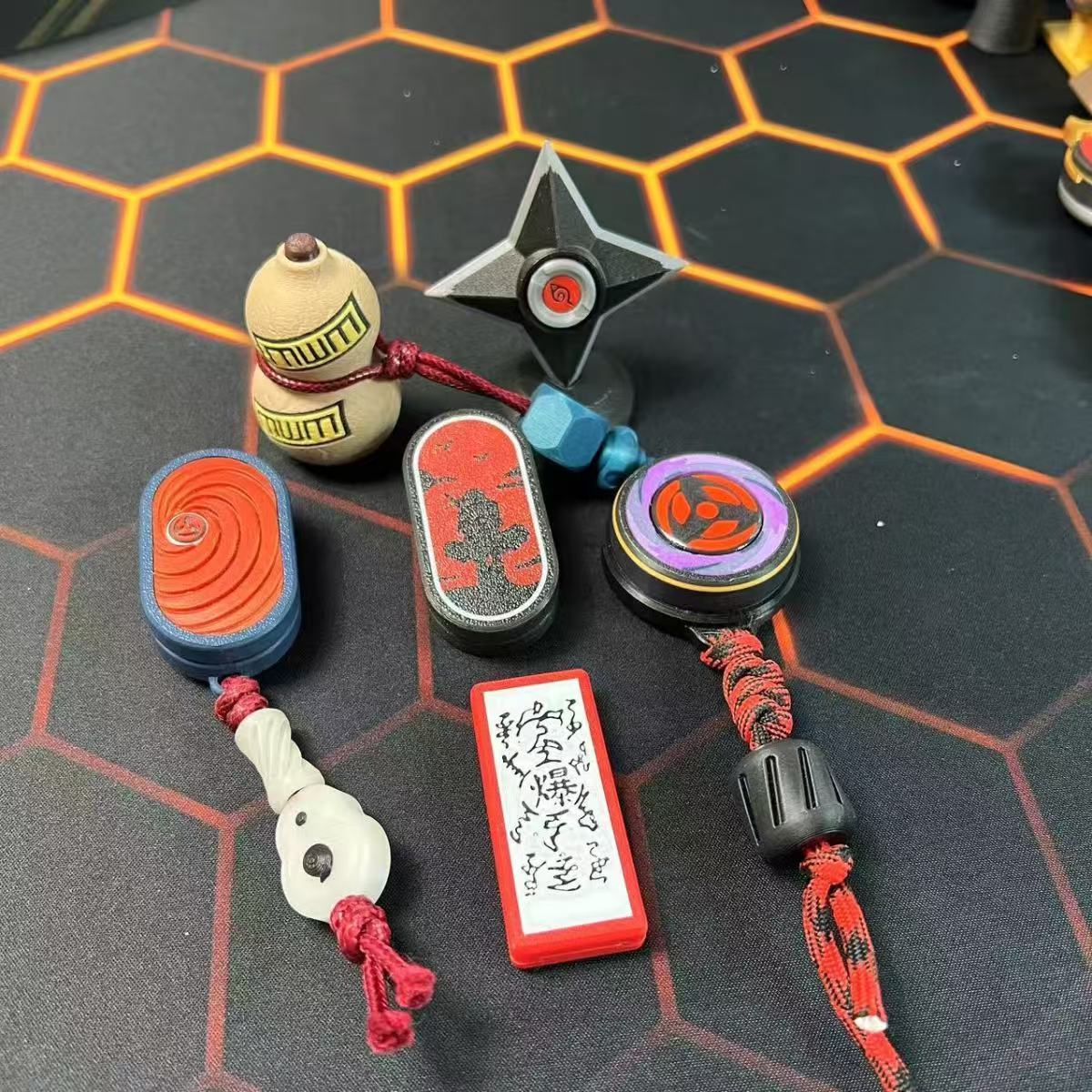 Naruto Akatsuki Magnetic EDC Fidget Slider, Anime Crow Pattern Push Card Fidget Toy, Pocket Stress Relief Clicker Toy, Collectible Gift for Naruto Fans