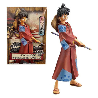 One Piece Wano Country Anime Figures, Luffy Zoro Sanji Nami Robin Chopper Brook Whitebeard PVC Statue, Wano Outfit Collectible Figurine, Desk Shelf Display Decoration, Birthday Gift for One Piece Anime Fans