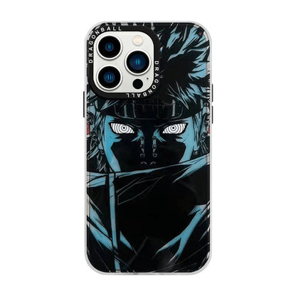 Naruto Anime Phone Case for iPhone, Obito Uchiha Manga Character Print Shockproof Protective Case, Cool Naruto Graphic Phone Cover, Naruto Anime Merch Gift for Anime Fans